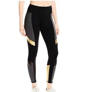 Betsey Johnson metallic color block performance leggings